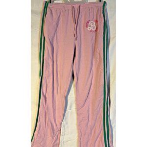 Barbie Sweatpants Joggers Pink Womens Large L Athleisure Pants Track Lounge Cozy